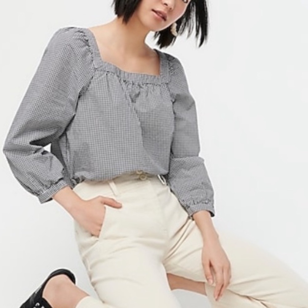 J. Crew Penny Gingham Top